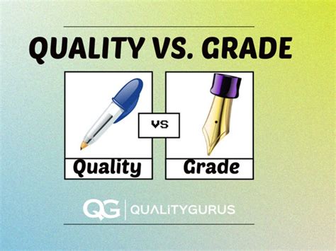 quality and grade are not the same